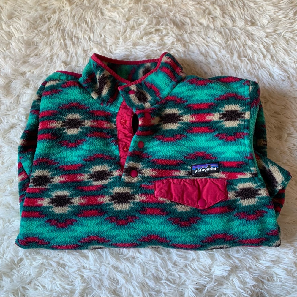 Patagonia Aztec Patterned Synchilla Jacket - image 1